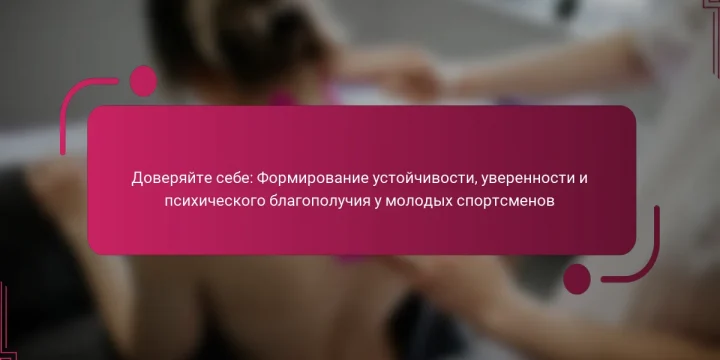 Доверяйте себе: Формирование устойчивости, уверенности и психического благополучия у молодых спортсменов