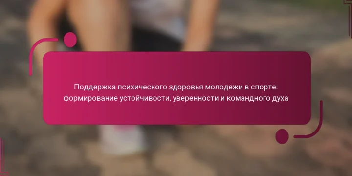 Поддержка психического здоровья молодежи в спорте: формирование устойчивости, уверенности и командного духа