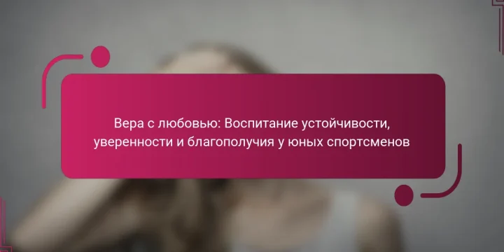 Вера с любовью: Воспитание устойчивости, уверенности и благополучия у юных спортсменов